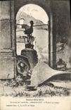 Vintage Postcard Bell Surroundings of Luneville Arracourt the church in ruins Cock
