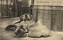 Vintage Postcard Bell Ruins of Leuwen Bells of the church St Pierre