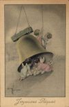 CPA Cloche Enfants Anges