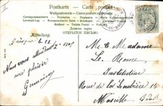 Vintage Postcard Bells Child Rabbit