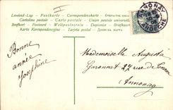 Vintage Postcard Fantaisie Flowers Lily of the valley Anchors of marine