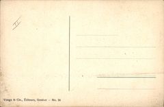 Vintage Postcard Fantasy Illustrator Village in mountain