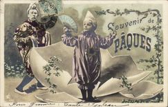 Postal acordar de Pascuas Payaso