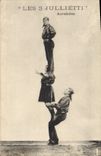 CPA Les 3 Jullietti Acrobates 