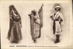 CPA Marfa Komanowska Danseuse Polonaise dans ses transformations 