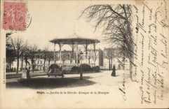 Postal Quiosco de la música Jardín de la Infracción Niort