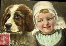 CPA Chiens Chien Enfant 