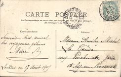 Postal Perros Perro Pirineos Vuelta de los campos