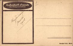 CPA Militaria Ludendorff 