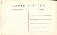 Vintage Postcard Militaria Monseigneur Marbau Eveque of Meaux visits the Church of Barcy