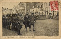 Vintage Postcard Militaria Mr. Poincare has Saint Omer