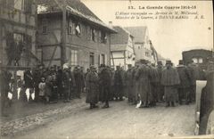 CPA Militaria Alsace Arrivee de M Millerand Ministre de la guerre a Dannemarie 
