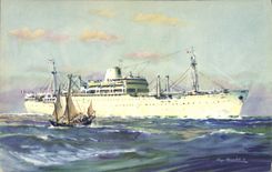 CPA Bateau Compagnie des Messageries Maritimes Laos 