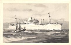 CPA Bateau Compagnie des Messageries Maritimes 