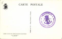CPA Bateau Compagnie des Messageries Maritimes Laos