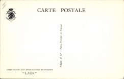 CPA Bateau Compagnie des Messageries Maritimes Laos