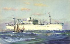 CPA Bateau Compagnie des Messageries Maritimes Laos 