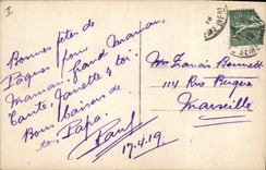 CPA Cloche Paques Fleurs 