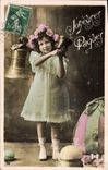 CPA Cloche Enfant Paques 