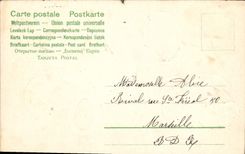 Automobile Vintage Postcard Fantasy Flowers Chicks