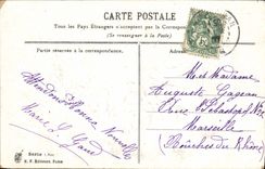 Vintage Postcard Fantaisie Flowers Doves Horseshoe