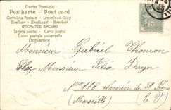 Vintage Postcard Fantasy Flowers Clover Spider