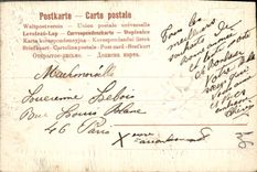 Vintage Postcard Fantasy Flowers Butterfly Boat