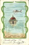 CPA Fantaisie Illustrateur Poissons 