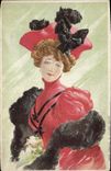 CPA Fantaisie Illustrateur Femme Chapeau 