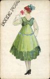 CPA Fantaisie Illustrateur Femme 