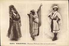 Vintage Postcard Marfa Romanowska Dancer Polonaise in her transformations