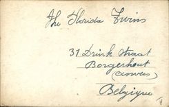 Vintage Postcard The Florida Twins Twins