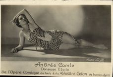 CPA Andree Comte Danseuse Etoile de l'Opera Comique de Paris et du theatre Colon de Buenos Ayres 