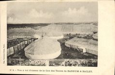 Vintage Postcard Vue has flight of bird of the ISCED of the Tents of Bernum & Bailey Cirque