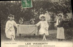 CPA Les Weberty Acrobates fantastiques merveilleux Enfants 
