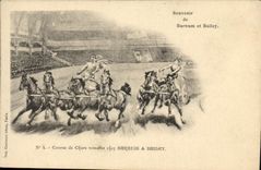 CPA Course de chars romains chez Barnum & Bailey Cirque 