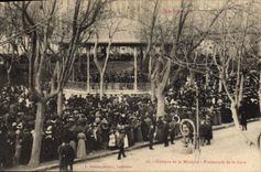 CPA Kiosque de la musique Promenade de la Gare Narbonne 