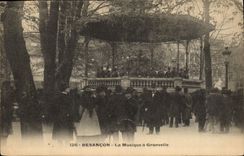 Vintage Postcard Kiosque Besancon the music has Granvelle