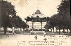 CPA Kiosque a musique Valence Promenade du Champ de Mars 