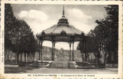 Vintage Postcard Kiosk and the decoration of Crussol Valence on the Rhone