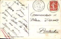 Postal Militaria Coronel Bornand Controlar de la 1.o división