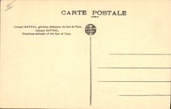 CPA Militaria Colonel Raynal defenseur du Fort de Vaux 