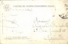 Vintage Postcard Militaria SAR It Duca Degli Abruzzi