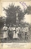 CPA Militaria Le drapeau et le lieutenant colonel du 350eme regiment d'infanterie 