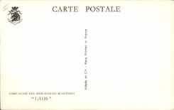 Vintage Postcard Boat Company of the Laos Shipping company