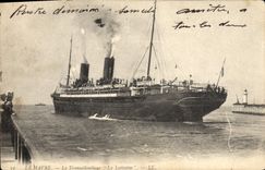 CPA Bateau Le Havre Le Transatlantique La Lorraine 