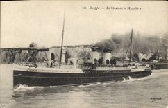 CPA Bateau Dieppe Le steamer Manche 