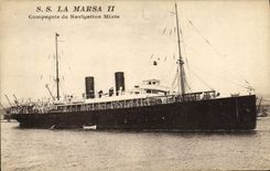 Vintage Postcard Boat SS Mixed Marsa II Shipping company