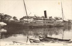Vintage Postcard Boat This Marsa faisaint service of Algiers Algeria