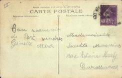 CPA Bateau Port Vendres Le Mustapha II et le port